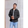 image:imageCOOFANDY Mens Corduroy Button Down Shirts Jackets Casual Long Sleeve Shacket Lightweight Overshirts with Flap PocketsDark Gray