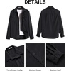 image:imageCOOFANDY Mens Corduroy Button Down Shirts Jackets Casual Long Sleeve Shacket Lightweight Overshirts with Flap PocketsDark Gray