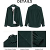 image:imageCOOFANDY Mens Corduroy Button Down Shirts Jackets Casual Long Sleeve Shacket Lightweight Overshirts with Flap PocketsEvergreen