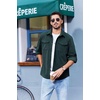 image:imageCOOFANDY Mens Corduroy Button Down Shirts Jackets Casual Long Sleeve Shacket Lightweight Overshirts with Flap PocketsEvergreen