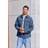 image:imageCOOFANDY Mens Corduroy Button Down Shirts Jackets Casual Long Sleeve Shacket Lightweight Overshirts with Flap PocketsGrey Blue