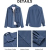 image:imageCOOFANDY Mens Corduroy Button Down Shirts Jackets Casual Long Sleeve Shacket Lightweight Overshirts with Flap PocketsNavy Blue
