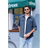 image:imageCOOFANDY Mens Corduroy Button Down Shirts Jackets Casual Long Sleeve Shacket Lightweight Overshirts with Flap PocketsNavy Blue