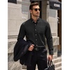 image:imageCOOFANDY Mens Cotton Oxford Shirt Long Sleeve Dress Shirt Button Down Work Casual Shirts with PocketBlack