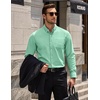 image:imageCOOFANDY Mens Cotton Oxford Shirt Long Sleeve Dress Shirt Button Down Work Casual Shirts with PocketIce Green