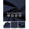 image:imageCOOFANDY Mens Cotton Oxford Shirt Long Sleeve Dress Shirt Button Down Work Casual Shirts with PocketNavy Blue