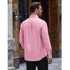 image:imageCOOFANDY Mens Cotton Oxford Shirt Long Sleeve Dress Shirt Button Down Work Casual Shirts with PocketPink