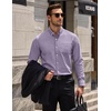 image:imageCOOFANDY Mens Cotton Oxford Shirt Long Sleeve Dress Shirt Button Down Work Casual Shirts with PocketPurple