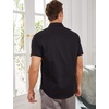 image:imageCOOFANDY Mens Cuban Guayabera Shirt Short Sleeve Linen Button Down Shirts Casual Summer Beach TopsBlack