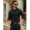 image:imageCOOFANDY Mens Dress Shirts Long Sleeve Button Down Shirts Regular Fit Business Casual ShirtsBlack
