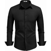 image:imageCOOFANDY Mens Dress Shirts Long Sleeve Button Down Shirts Regular Fit Business Casual ShirtsBlack