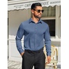 image:imageCOOFANDY Mens Dress Shirts Long Sleeve Button Down Shirts Regular Fit Business Casual ShirtsBlue