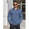 image:imageCOOFANDY Mens Dress Shirts Long Sleeve Button Down Shirts Regular Fit Business Casual ShirtsBlue