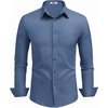 image:imageCOOFANDY Mens Dress Shirts Long Sleeve Button Down Shirts Regular Fit Business Casual ShirtsBlue