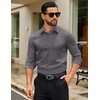 image:imageCOOFANDY Mens Dress Shirts Long Sleeve Button Down Shirts Regular Fit Business Casual ShirtsDark Gray