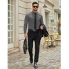 image:imageCOOFANDY Mens Dress Shirts Long Sleeve Button Down Shirts Regular Fit Business Casual ShirtsDark Gray