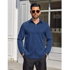 image:imageCOOFANDY Mens Dress Shirts Long Sleeve Button Down Shirts Regular Fit Business Casual ShirtsDenim Blue