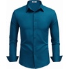 image:imageCOOFANDY Mens Dress Shirts Long Sleeve Button Down Shirts Regular Fit Business Casual ShirtsLake Blue