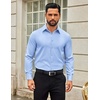 image:imageCOOFANDY Mens Dress Shirts Long Sleeve Button Down Shirts Regular Fit Business Casual ShirtsLight Blue