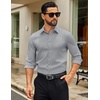 image:imageCOOFANDY Mens Dress Shirts Long Sleeve Button Down Shirts Regular Fit Business Casual ShirtsLight Gray