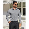 image:imageCOOFANDY Mens Dress Shirts Long Sleeve Button Down Shirts Regular Fit Business Casual ShirtsLight Gray