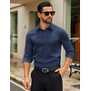image:imageCOOFANDY Mens Dress Shirts Long Sleeve Button Down Shirts Regular Fit Business Casual ShirtsNavy Blue