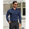 image:imageCOOFANDY Mens Dress Shirts Long Sleeve Button Down Shirts Regular Fit Business Casual ShirtsNavy Blue
