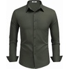 image:imageCOOFANDY Mens Dress Shirts Long Sleeve Button Down Shirts Regular Fit Business Casual ShirtsOlive Green