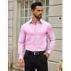 image:imageCOOFANDY Mens Dress Shirts Long Sleeve Button Down Shirts Regular Fit Business Casual ShirtsPink