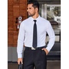 image:imageCOOFANDY Mens Dress Shirts Long Sleeve Button Down Shirts Regular Fit Business Casual ShirtsWhite