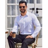 image:imageCOOFANDY Mens Dress Shirts Long Sleeve Button Down Shirts Regular Fit Business Casual ShirtsWhite