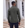 image:imageCOOFANDY Mens Dress Shirts Long Sleeve Casual Button Down Shirt Solid Regular Fit Formal Business ShirtsArmy Green