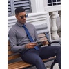 image:imageCOOFANDY Mens Dress Shirts Long Sleeve Casual Button Down Shirt Solid Regular Fit Formal Business ShirtsDark Grey