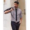 image:imageCOOFANDY Mens Dress Shirts Long Sleeve Casual Button Down Shirt Solid Regular Fit Formal Business ShirtsLight Grey