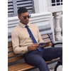 image:imageCOOFANDY Mens Dress Shirts Long Sleeve Casual Button Down Shirt Solid Regular Fit Formal Business ShirtsLight Khaki