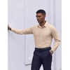 image:imageCOOFANDY Mens Dress Shirts Long Sleeve Casual Button Down Shirt Solid Regular Fit Formal Business ShirtsLight Khaki