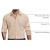 image:imageCOOFANDY Mens Dress Shirts Long Sleeve Casual Button Down Shirt Solid Regular Fit Formal Business ShirtsLight Khaki