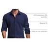 image:imageCOOFANDY Mens Dress Shirts Long Sleeve Casual Button Down Shirt Solid Regular Fit Formal Business ShirtsNavy Blue