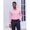 image:imageCOOFANDY Mens Dress Shirts Long Sleeve Casual Button Down Shirt Solid Regular Fit Formal Business ShirtsPink