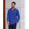 image:imageCOOFANDY Mens Dress Shirts Long Sleeve Casual Button Down Shirt Solid Regular Fit Formal Business ShirtsSky Blue