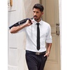 image:imageCOOFANDY Mens Dress Shirts Long Sleeve Casual Button Down Shirt Solid Regular Fit Formal Business ShirtsWhite