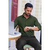 image:imageCOOFANDY Mens Dress Shirts Long Sleeve Stain Shield Button Down Shirt Regular Fit Formal Business Wedding ShirtsArmy Green