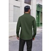 image:imageCOOFANDY Mens Dress Shirts Long Sleeve Stain Shield Button Down Shirt Regular Fit Formal Business Wedding ShirtsArmy Green