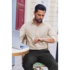 image:imageCOOFANDY Mens Dress Shirts Long Sleeve Stain Shield Button Down Shirt Regular Fit Formal Business Wedding ShirtsBeige