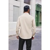 image:imageCOOFANDY Mens Dress Shirts Long Sleeve Stain Shield Button Down Shirt Regular Fit Formal Business Wedding ShirtsBeige