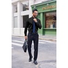 image:imageCOOFANDY Mens Dress Shirts Long Sleeve Stain Shield Button Down Shirt Regular Fit Formal Business Wedding ShirtsBlack