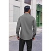 image:imageCOOFANDY Mens Dress Shirts Long Sleeve Stain Shield Button Down Shirt Regular Fit Formal Business Wedding ShirtsDark Grey
