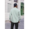 image:imageCOOFANDY Mens Dress Shirts Long Sleeve Stain Shield Button Down Shirt Regular Fit Formal Business Wedding ShirtsLight Green