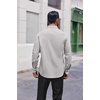 image:imageCOOFANDY Mens Dress Shirts Long Sleeve Stain Shield Button Down Shirt Regular Fit Formal Business Wedding ShirtsLight Grey