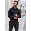 image:imageCOOFANDY Mens Dress Shirts Long Sleeve Stain Shield Button Down Shirt Regular Fit Formal Business Wedding ShirtsNavy Blue